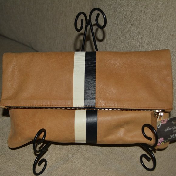 Clair V fold Over Clutch - Picture 1 of 8